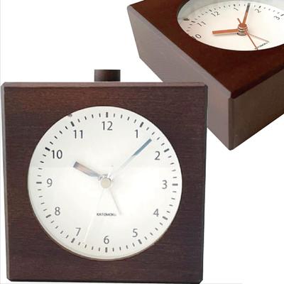 KATOMOKU Alarm Clock 5 Brown km-78BR Wooden Alarm Clock 11.2 X 11.8 X 4.6 Cm