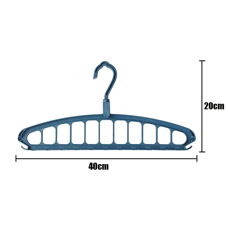 11 Hole Organizer Clothes Hanger Magic Plastic Folding Space Saving Clothes Wardrobe Storage Multifunction Rotate Drying Rack