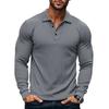Men's Long Sleeve T-shirt Fashion Men's Designer Clothing Spring And Autumn Thin Stretch Slim Lapel Men's Shirts Men's Clothing