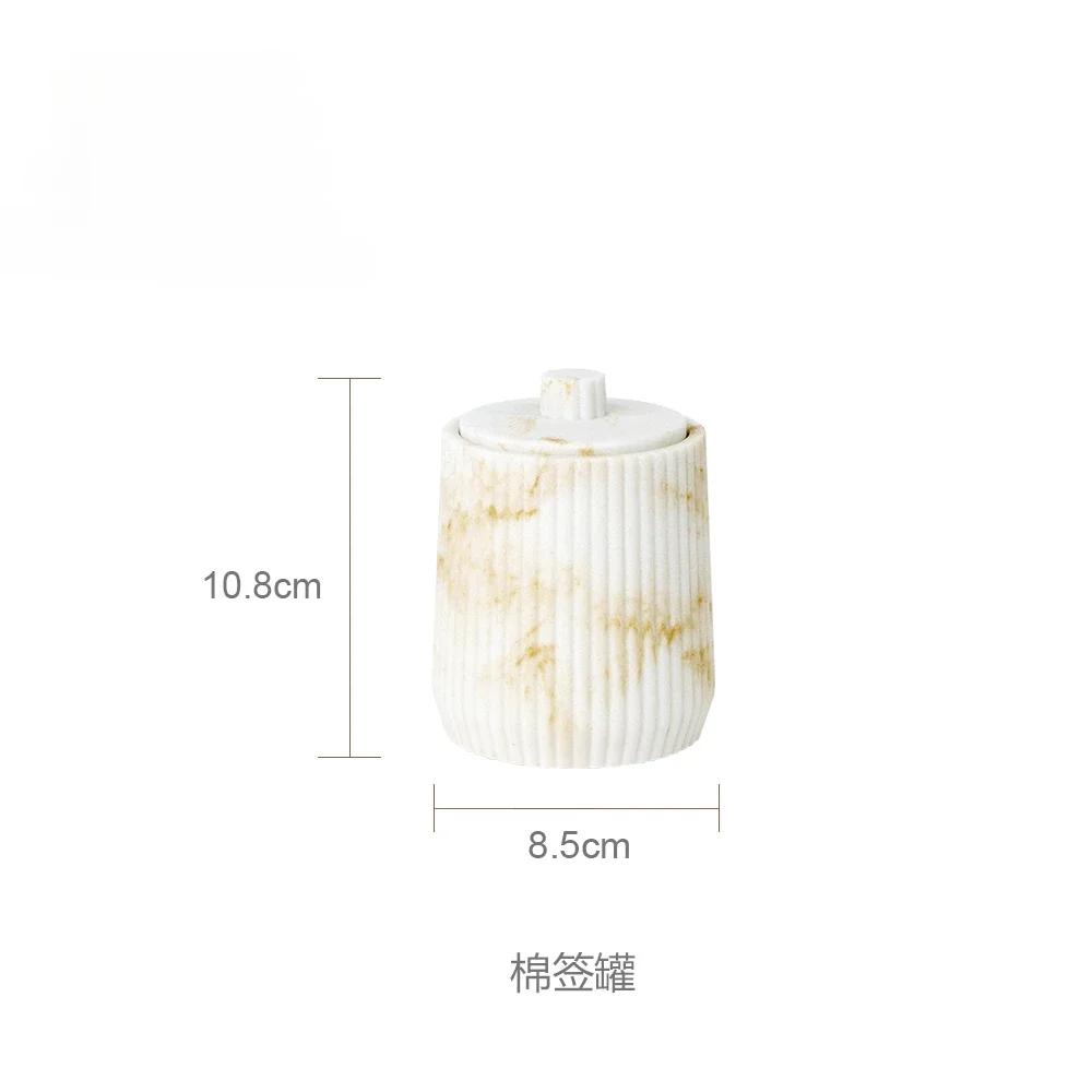 1pc Sandstone Bathroom Toiletries Gargle Cup Storage Tray Handwashing Table Ornament Toothbrush Holder Bathroom Accessories