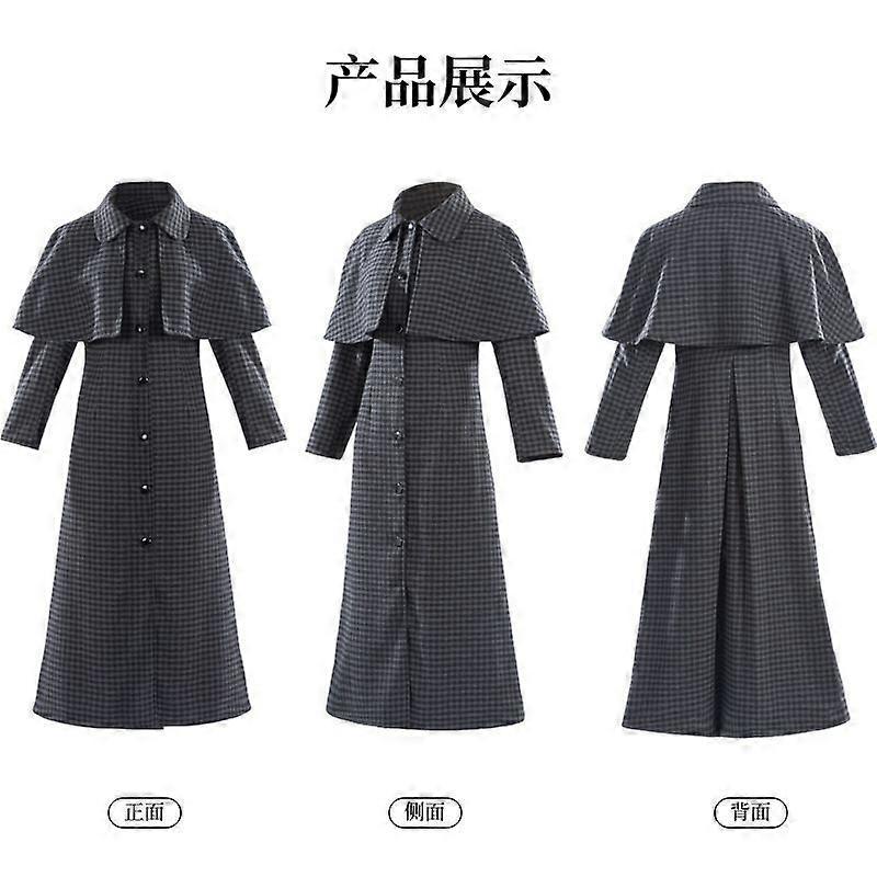 Mittwoch Tweedmantel Rollenspielkostüm Halloween Cosplay Outfit