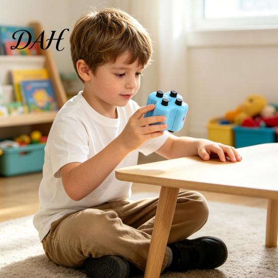 Compact Math Learning Tool 4-in-1 Practice Roller Stamp, Addition Subtraction Multiplication Division Easy for Kids Facts Worksheet Maker Kids,