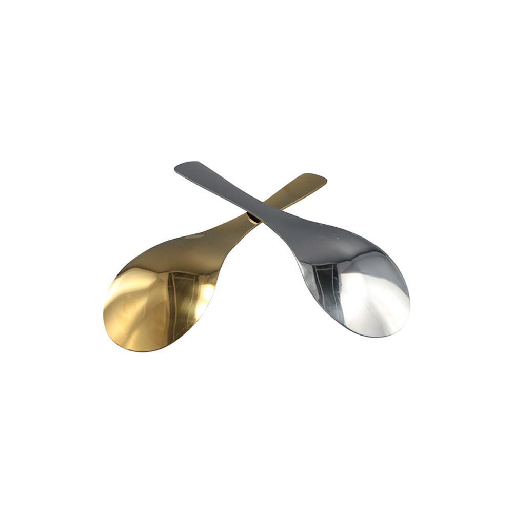 Mirror Stainless Steel Spoon Gold Silver Soup Spoons Tableware Soup