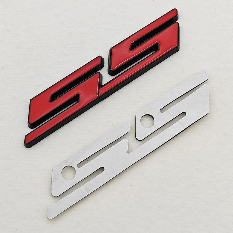 3D Metal Logo 427 SS Car Sticker Fender Side Badge Rear Trunk Emblem Decal For Chevrolet SS 427 Car Universal Assessories
