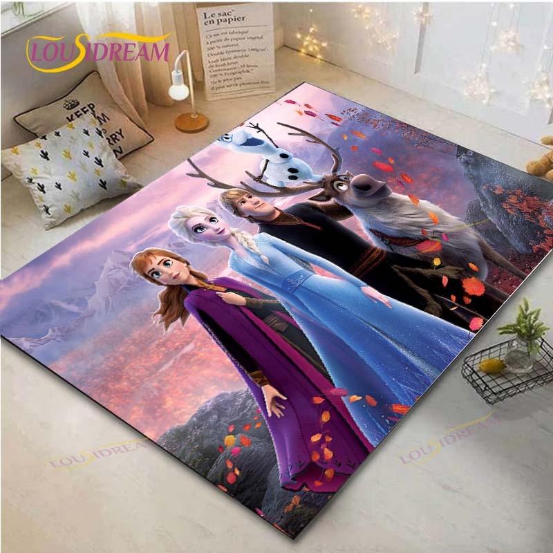 Frozen Anime Carpet Living Room Bedroom Bedside Mat Study Room Computer Chair Home Fashion Floor Mat Area Rug