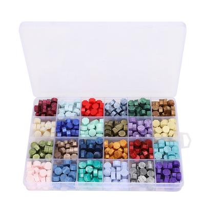 Sealing Wax Beads Set Retro 24 Colors Octagon Shape Wax Seal Stamp DIY Handicrafts Tools