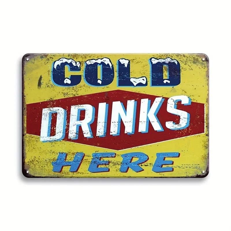 FJ Vintage Bar Signs Bar Decor Funny Bar Open Metal Signs for Home Bar Man Cave Decor Signs 20x30 Cm Retro Bar Metal Iron Signs
