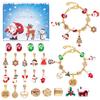 Christmas Bracelet DIY Crystal Beaded Alloy Jewelry Santa Blind Box Children's Holiday Gift