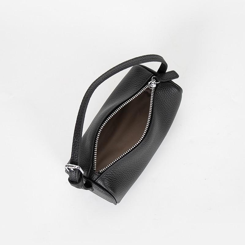 Pen Container Bag Diagonal Span Small Top Layer Cowhide Simple Design Portable Leather Women's Pillow Underarm