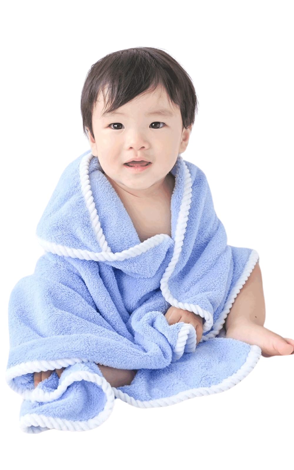 

rinaty Халат для купания Baby Kids, идеально подходит для Полотенце для купания с капюшоном Пончо для купания Пеленка [Протестировано на наличие формальдегида, одноразовое купание] (синий)
