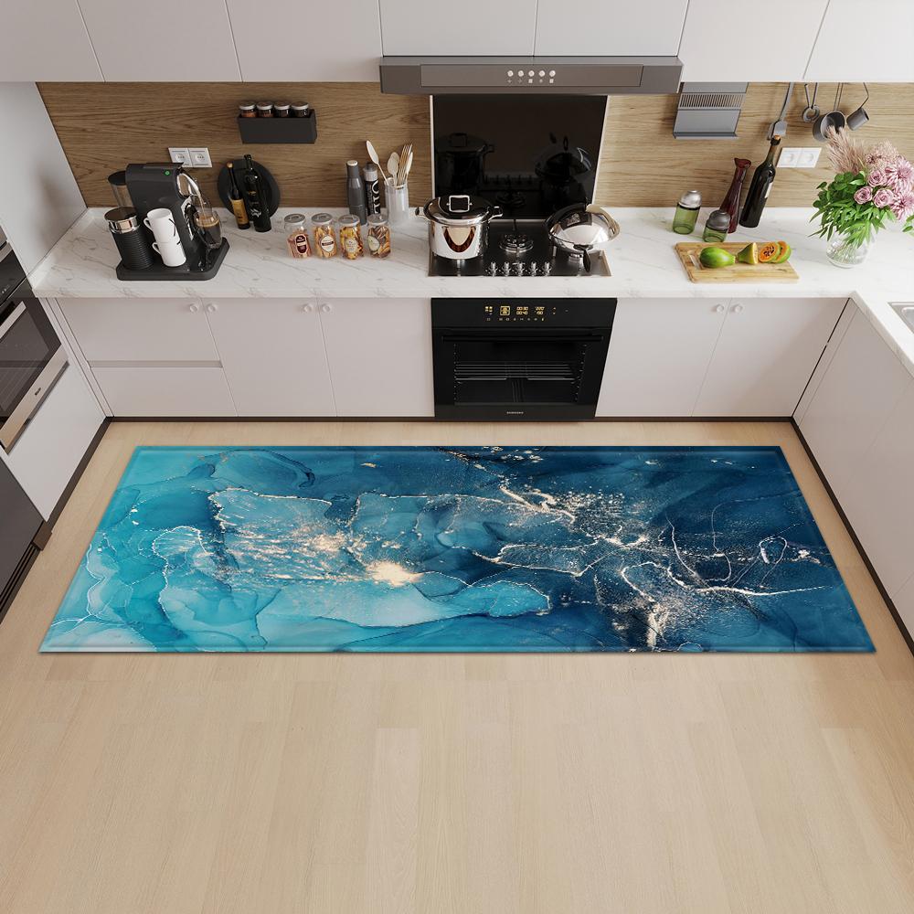 Marble Kitchen Mat Porch Door Mat Bathroom Door Floor Carpet Bedroom Corridor Non-slip Mat