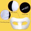 PARAOR 16PCS DIY White Masquerade Mask Paintable Paper Mache Mask White Half Face Masks for Mardi Gras Cosplay Masquerade Dance Party Halloween