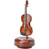 Cutie Muzicală Vioară, Cutie Muzicală Creativă Vioară cu Bază Muzicală Rotativă, Cutie Muzicală Clasică Mini Replica Instrumente Artizanale, Cadou Excelent pentru Băieți