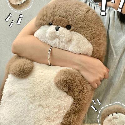 Kawaii Cartoon Sea Creature Sea Otter Plush Doll Pillow Blue Seal Sea Otter Stuffed Animal Marine Life Sea Otter Soft Doll