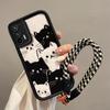 Realme Gt Neo3 Mobile Phone Case Creative Graffiti Black and White Cat