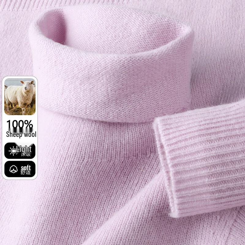 SNOWFLYING Women's Turtleneck 100% Wool Sweater