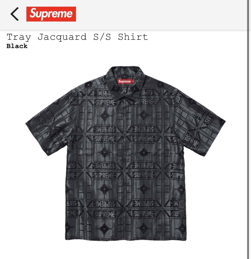

[USED] Supreme Tray Jacquard S/S Shirt Black