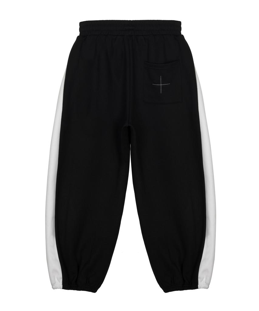 AOG PROJECT Essential Balloon Wide Sweatpants (Cut-Out White Contrast)