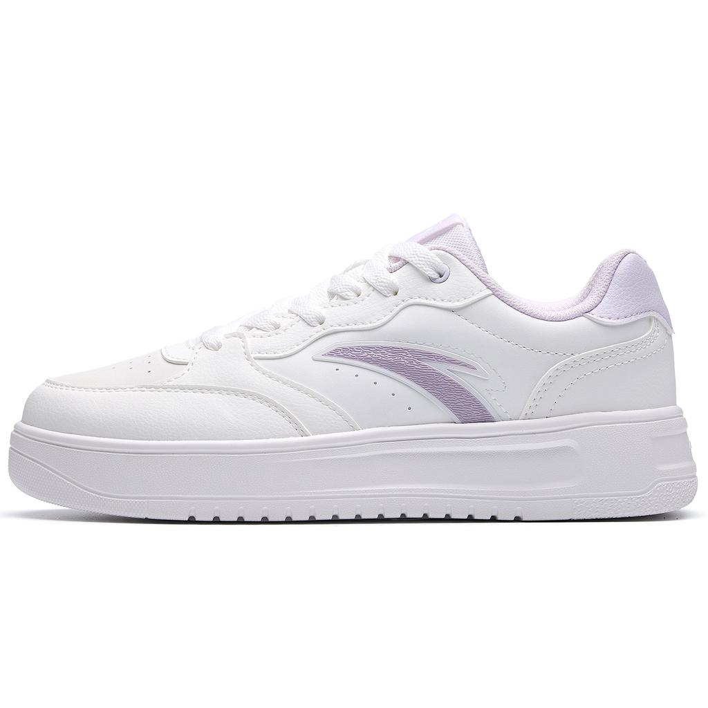 Anta Lightweight Fresh Simple Versatile Durable Comfortable Low-Top Skate Shoes Women sneaker White Purple 922628016Q-1