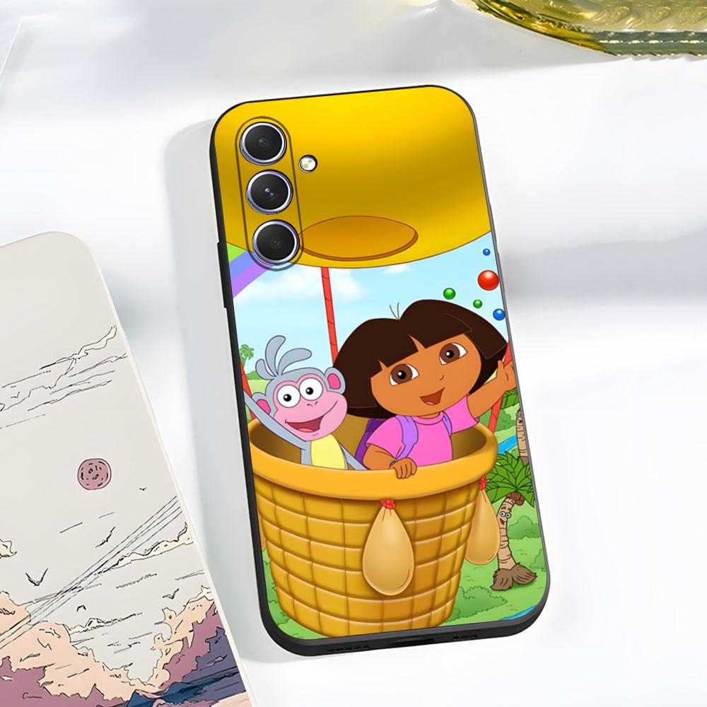 Cute D-Dora Phone Case For Samsung A56 A36 A26 A16 A15 A25 A35 A55 A14 A34 A24 A54 Black Soft Shell