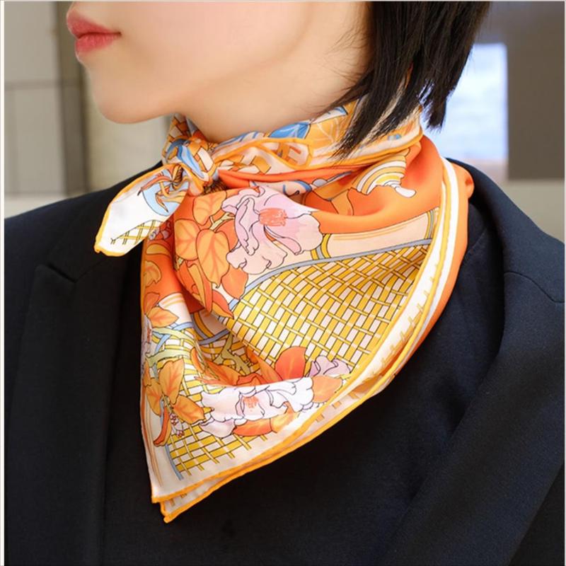 

Gong Li Forbidden City Flower Tea Mulberry Silk Scarf