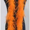 Blue 1PLY Natural Ostrich Feather Boa Fluffy Plume Ribbon Shawl DIY Sewing Trim for Wedding Christmas Party Dress Costume Accessories