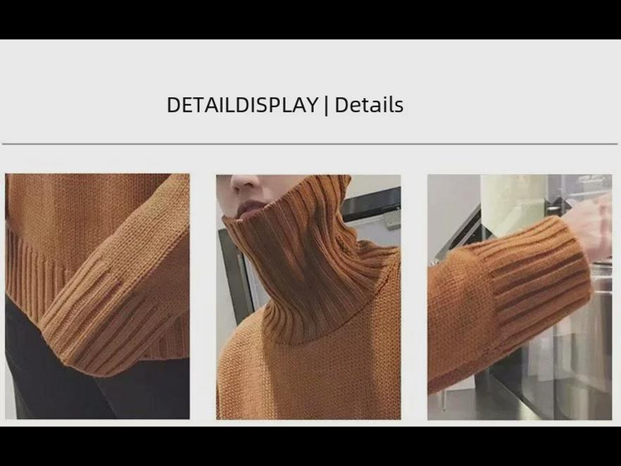 Pánský jednobarevný rolák - Hongkongský styl, inspirovaný Koreou, volný střih, trendy pro páry a studenty