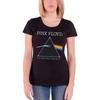 Pink Floyd T Shirt Dark Side of The Moon Refract Official Womens New Skinny Fit Size S Black