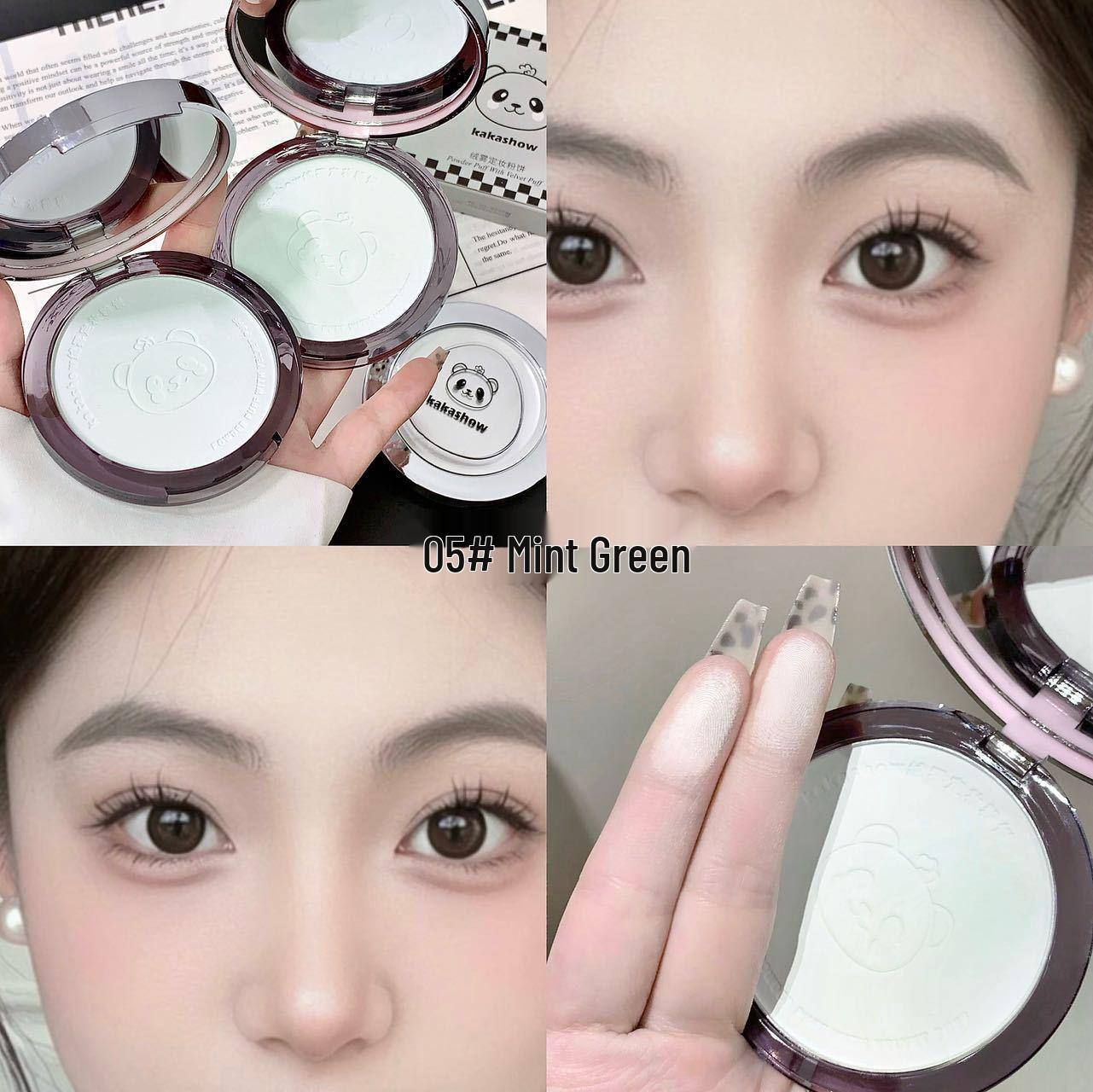 Kakashow Panda Velvet Mist Setting Powder: Matte, Oil-Control, Long-Lasting Foundation with Soft, No-Float Finish 8.5g