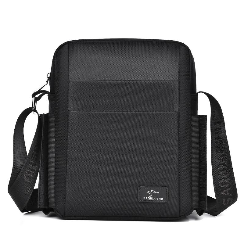 New leisure sports shoulder bag, high-end briefcase, simple men s large-capacity anti-splashing diagonal span handbag чёрный