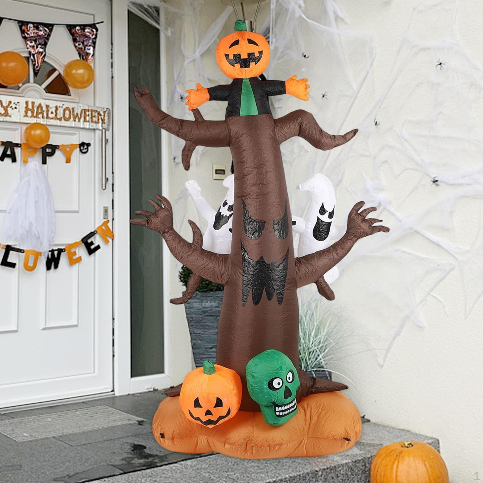 

Надувное дерево на Хэллоуин, новинка, со встроенными светодиодами для уличной вечеринки, лужайки