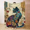 Comfortable Cat Flannel Blanket Warm And Comfortable Blanket Warm And Soft Plush Blanket Office Nap Blanket Birthday Gift