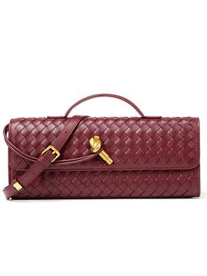 Borsa a tracolla tote baguette intrecciata versatile di alta gamma