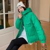 Blaue Baumwoll-Steppjacke Damen neue Mode Brotjacke Herbst und Winter warme Jacke verdickte Baumwoll-Steppjacke Trend
