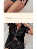 High-End Summer Ice Silk Pajama Set for Women: Sweet, Simple, Short-Sleeved Homewear
