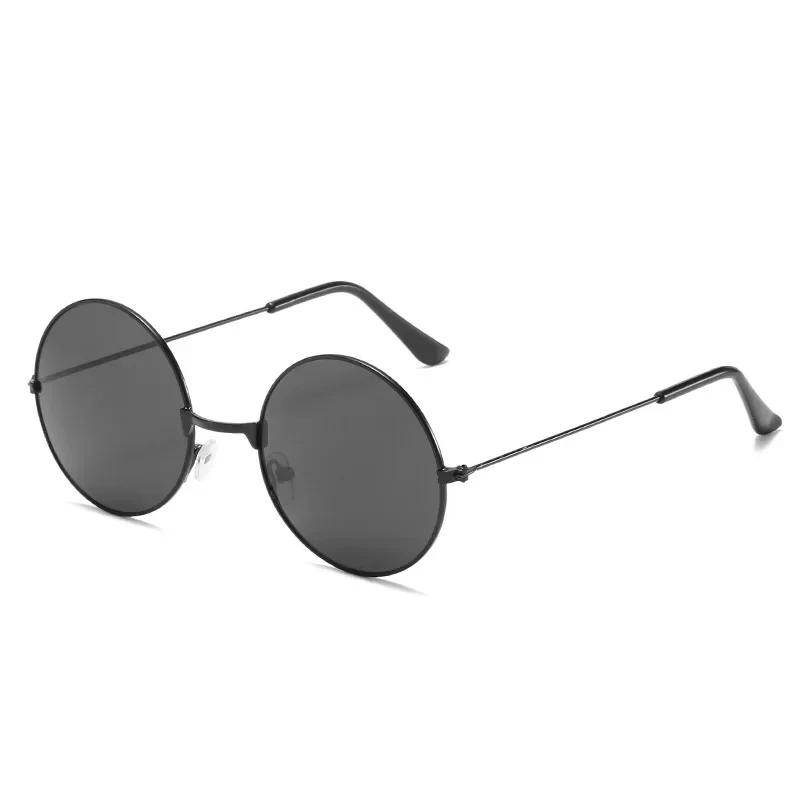 Retro Round Sunglasses for Men Women Vintage Metal Toad Glasses Fashionable Wedding Eyewear Unisex Accessory