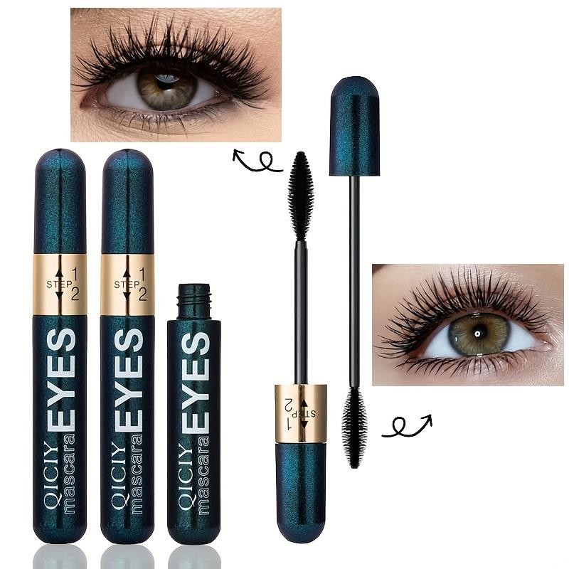 New 4D Mascara Double Effect Lengthen Curling Thick Eyelash Extension Long Lasting Silk Fiber Eye Lashes Makeup Mascara Cosmetics