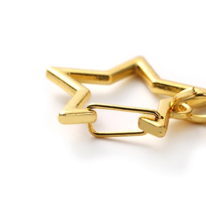 10PCS Star Shape Keychains Unique Figure 8 Designs Alloy Texture Suitable for Fashion Enthusiasts and Gift Lovers