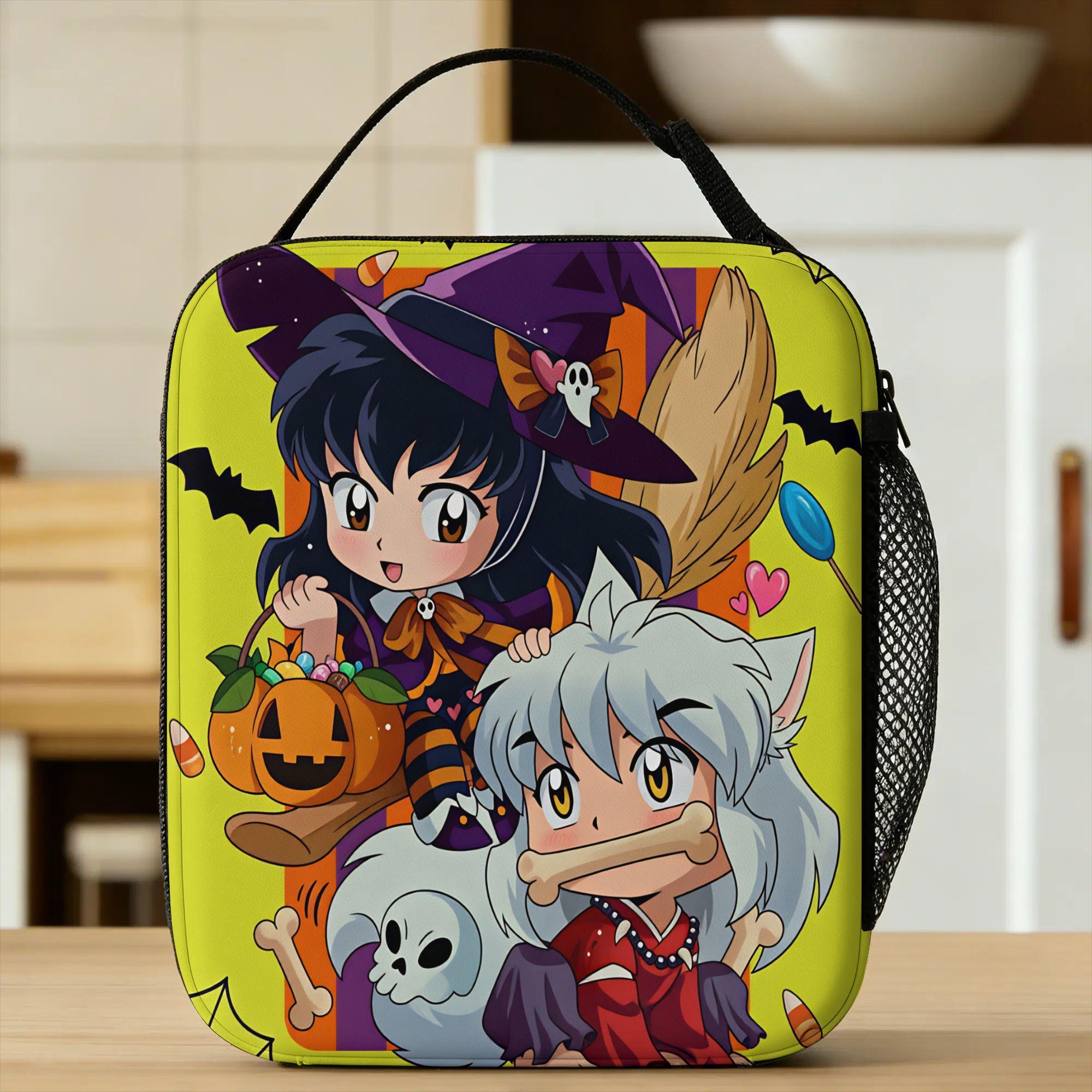 Inuyasha Kagome Higurashi Lunch Bag  Outdoor Picnic Lunch Box For Women Thermal Tote Handbags Oxford Portable Zipper Cooler Bag One Size