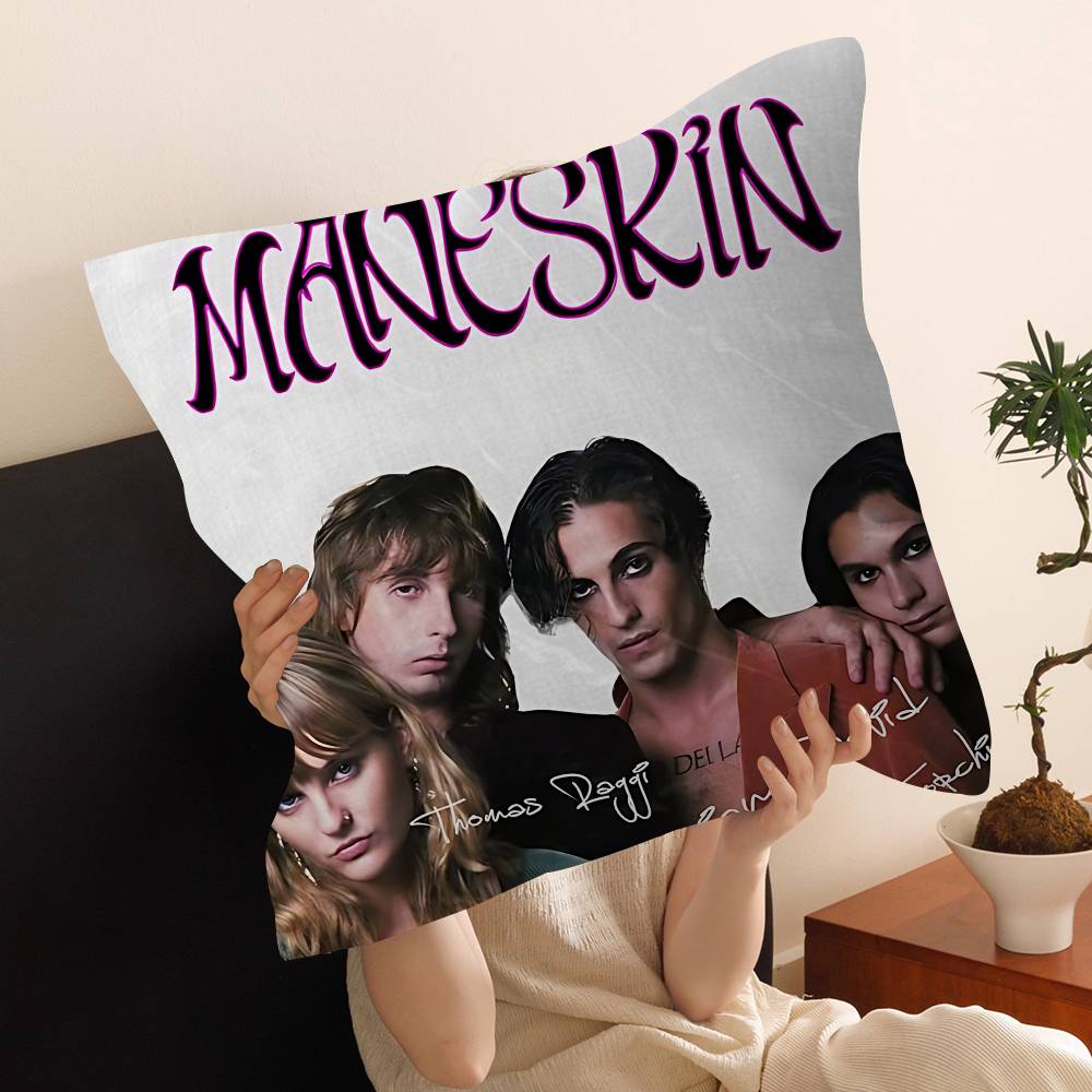 M-Maneskin D-Damiano David Band Lucky Dragon Pillow Cover Sofa Cushion Cover Home Room Decoration Children Gift