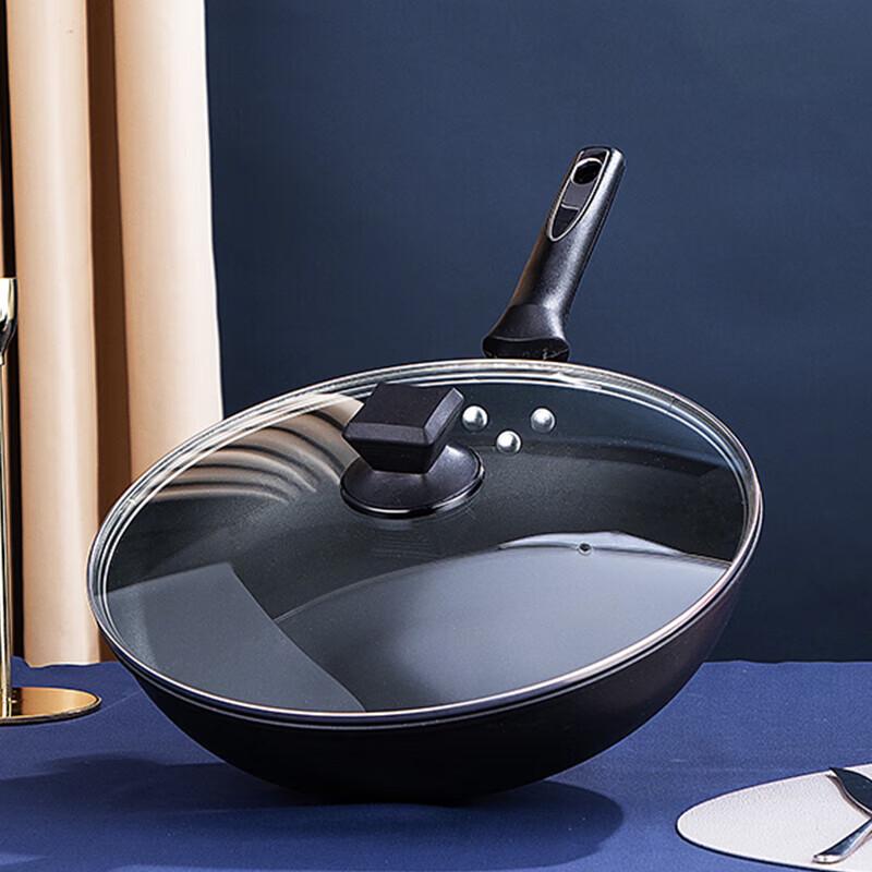 Yibo 33cm Non-Stick Stainless Steel Wok & Frying Pan