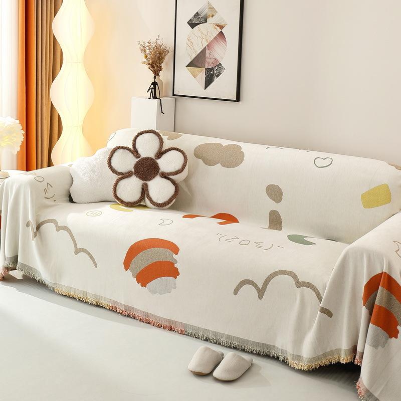 

Современный чехол для дивана из шенилла с защитой от царапин, полотенце, простой современный нескользящий кожаный чехол для дивана, универсальная подушка Four Seasons 180*130cm