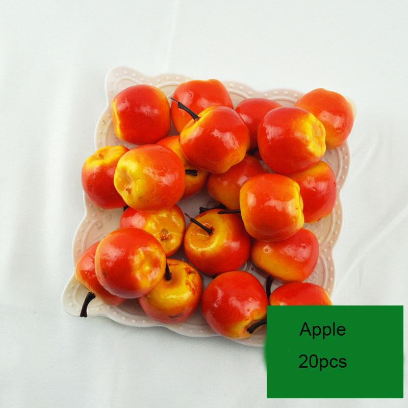 20pcs/Lot Simulation Mini Mini Fruit Model Home Furnishing Holiday Party Photo Props DIY Handmade Decoration Apple Strawberry