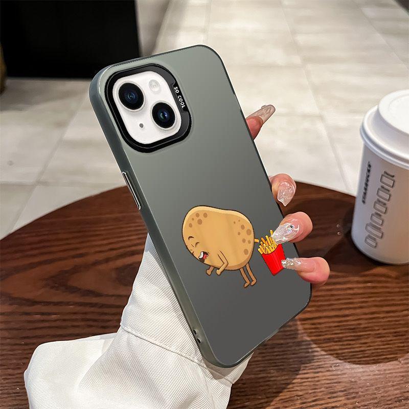 

Potato Fries Phone Case for iPhone 16 Pro Max/15/14/13/12/11, Universal Hard Cover 12 Mini