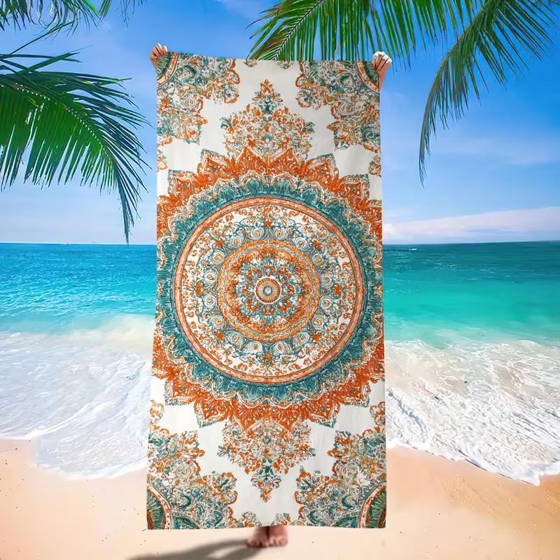 Vintage Boho Mandala Muster Strandtuch Schnelltrocknend Sandfest Schwimmtuch Outdoor Reisen Sommer Strandurlaub Decke