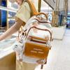Schoolbag Korean version ins schoolbag female college student cute bear print backpack high school junior high school student large capacity backpack 
