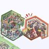 1Set Oversized Cartoon Panda Rabbit Diy 3D Landscape Stickers Creative Miniature Scene Cabin Stickers Children Toys Gifts