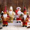 Christmas Santa Claus Doll Ornaments Cute Realistic Santa Claus Figurine Festive Holiday Decoration for Home Kitchen Hotel