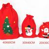 Santa Claus Non-woven Backpack Gift Bags with Handmade Decals for Christmas