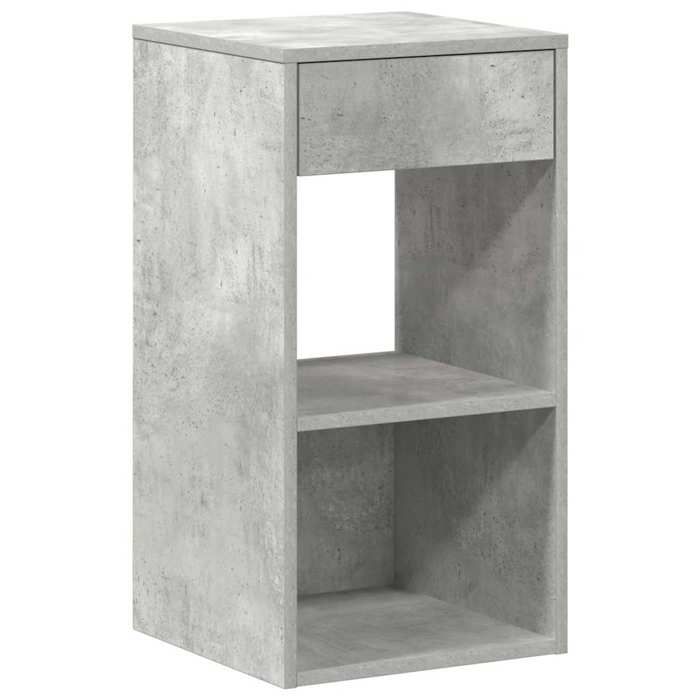 VidaXL Bedside Table with Drawer Concrete Grey 35x34x66.5 Cm, Side Table, Nightstand, Side Table for the 858719